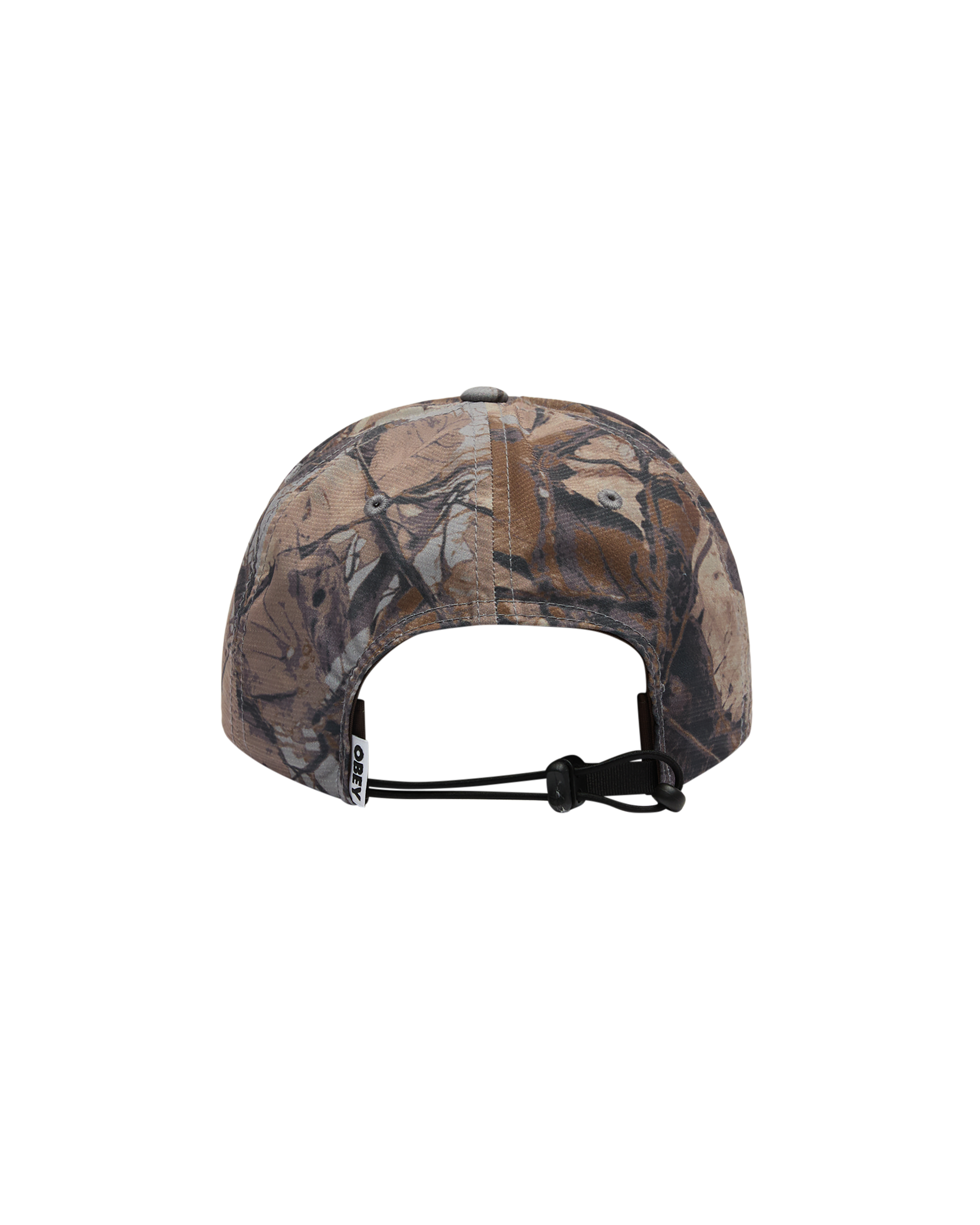 Obey Scamble 5 Panel Fence Camo Strapback Cap oliv camouflage